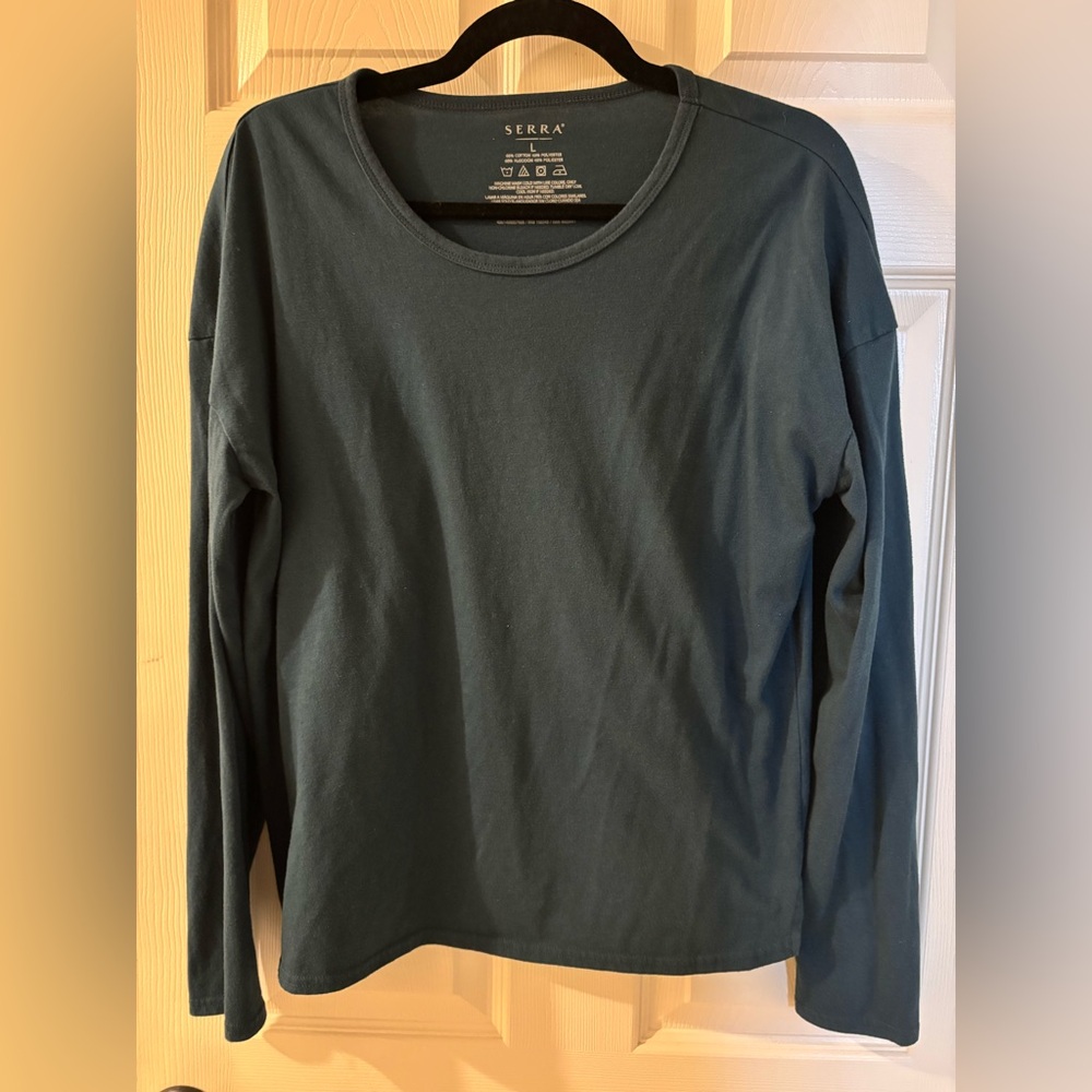 Serra Teal Long Sleeve Shirt Large